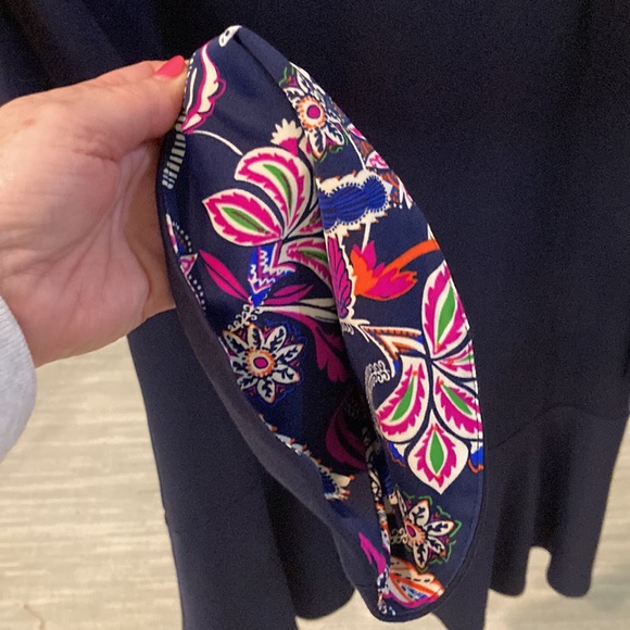 Jude Connolly Navy Blue Dress. Bell sleeves & Flounce Hem. Size S. - Picture 4 of 8